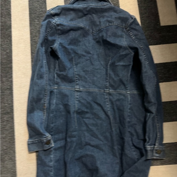 Reformation Denim Button-Front Long-Sleeve Mini Dress - Blue - Picture 5 of 5